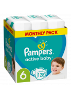 Pampers Πάνες Active Baby (128τεμ) No6 (13-18kg) Monthly Pack