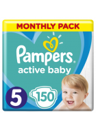 Pampers Πάνες Active Baby (150τεμ) Νο5 (11-16kg) Monthly Pack
