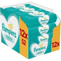 Pampers Sensitive Monthly Βοx Μωρομάντηλα 624τεμ (12x52τεμ)