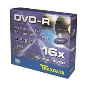 Traxdata DVD-R 16x Value Pack 5άδα Slim Κασετίνα