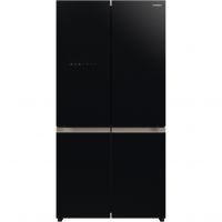 Hitachi R-WB640VRU0-1-GBK Glass Black Ψυγείο Ντουλάπα Mαύρο
